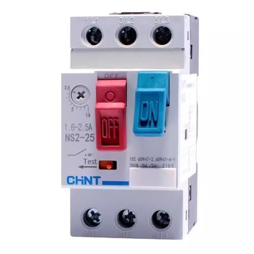 Disjoncteur de protection de moteur électrique NS2-25 1-1.6A magnétothermique triphasé