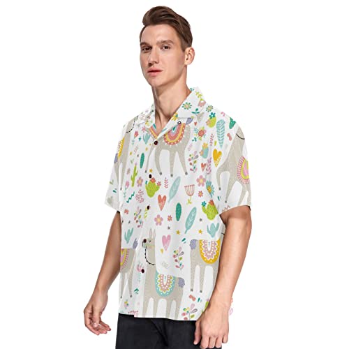 Men's Hawaiian Shirt Short Sleeves Button Down Airy Summer Beach Shirts (S-XXL)2