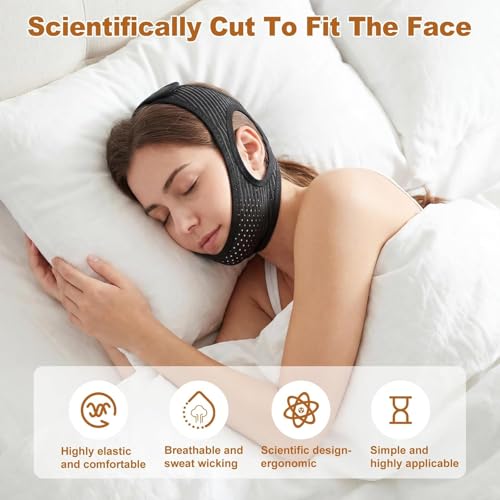 image for Aikaplus Anti Snoring Chin Strap for Sleeping, Airflow Jaw Strap for S
