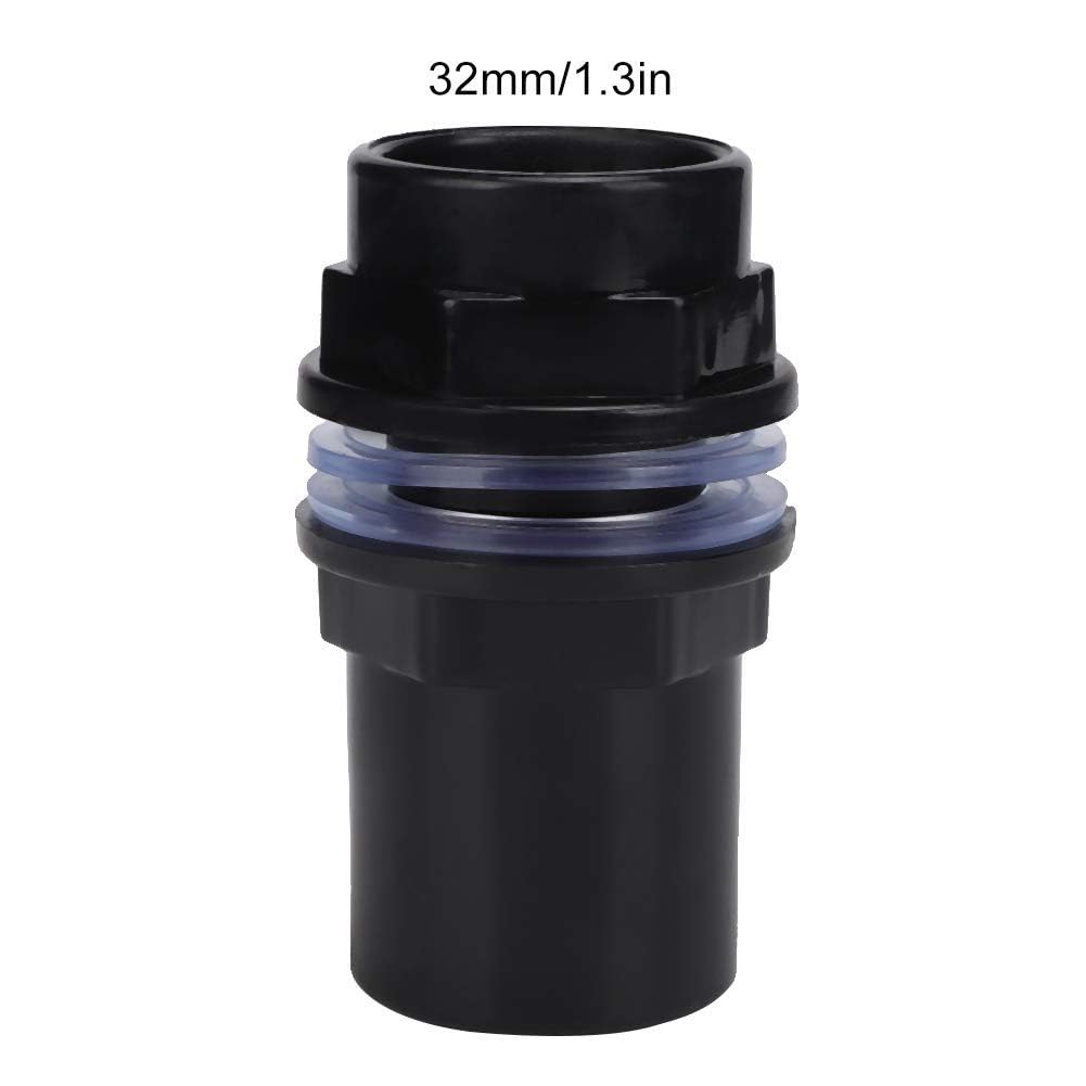 Pssopp 5 Piezas Convertidor de Tubería de Agua de Acuario Adaptador de Manguera de Acuario de PVC Conector de Tubería de Agua de Acuario Conector de Tubería Recta Accesorios de Acuario(32mm)