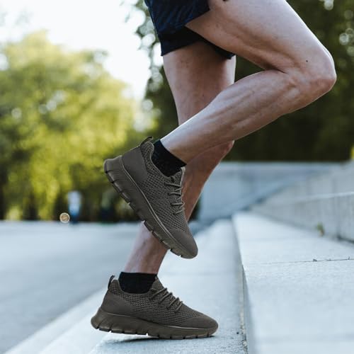 Image of Mens Running Shoes Slip On Tennis Walking Sneakers Workout Athletic Lightweight Casual Sport Shoes