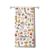 MYSOMY Ecuador Küchentücher Ecuador Geschirrtücher Ecuadorianische Chuta Geschenke Ecuador Themed Geschenke Südamerika Küche Merch (Chuta kt UK2)