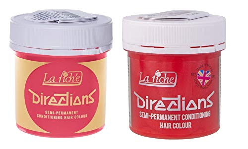 La Riche Directions Semi-permanente Haarfarbe, 2 Stück, Pfirsich und Pastellrosa