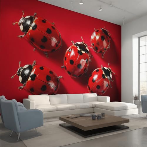Papier peint coccinelle intissé pour masquer les défauts du mur - 5