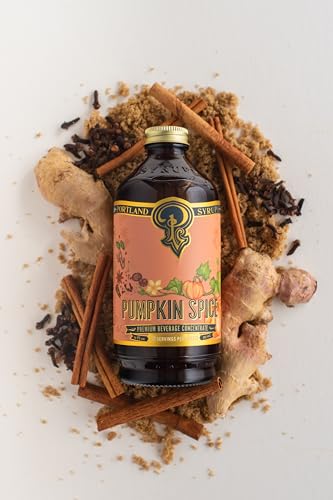 Image of Portland Syrups Pumpkin Spice - Drink Mix for Exceptional Cocktails, Sugar Syrup for Drinks, Simple Syrup for Coffee, Mocktails, Baking, 12 oz, 24 Servings (Pack of 2)