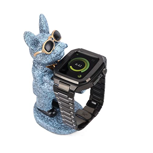 Bracelet en métal étui Apple Watch 44 mm 45 mm coque acier inoxydable iWatch 8 7 SE