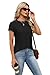 Alaroo Cute Tops for Women Dressy Short Sleeve Shirts Business Casual Summer Clothes Maternity Outfits Spring Fashion Clothing Black XL