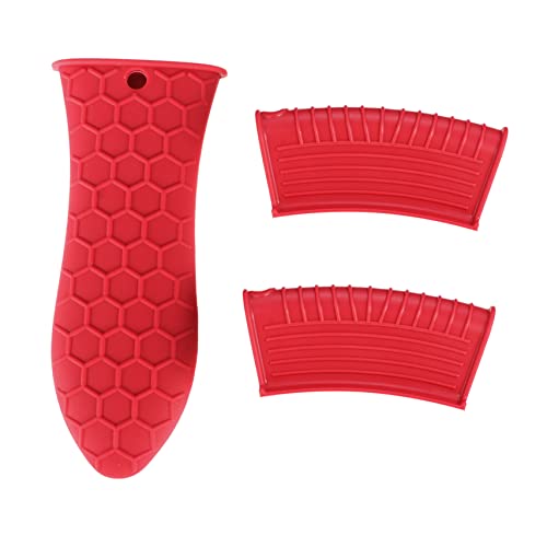 BIUDECO Protectores de Silicona para Asas de Ollas y Sartenes Resistentes al Calor y Antideslizantes Diseño Pequeño y Abierto para Diversas para Cocina y Almacenamiento Fácil