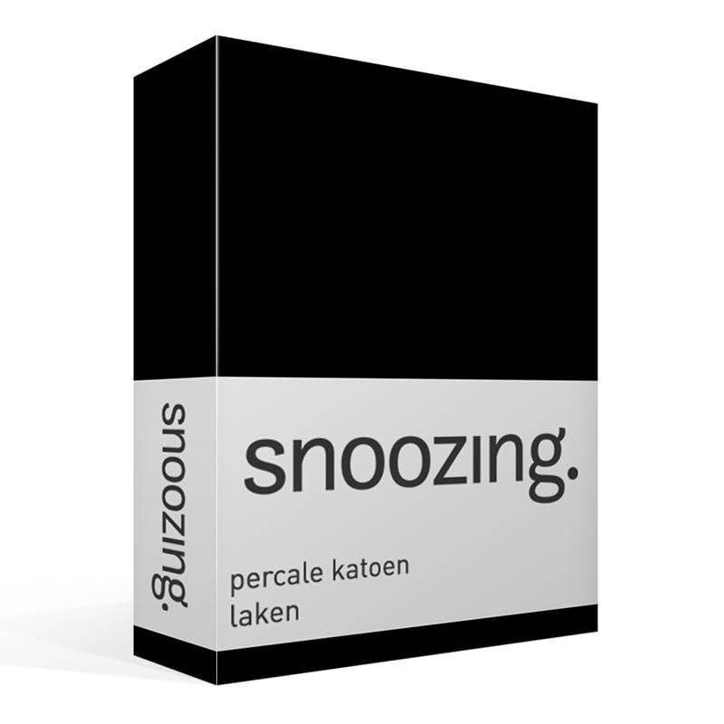 Snoozing - Betttuch - Perkal - 240x260 cm - Zwart