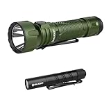 OLIGHT Javelot Powerful Rechargeable EDC Tactical Light 1,350 Lumens Bundle with I3T 2 EOS 200 LMS Pocket Flashlight