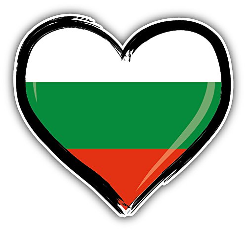Bulgaria Grunge Flag Heart Alta Calidad De Coche De Parachoques Etiqueta Engomada 12 x 12 cm Cover