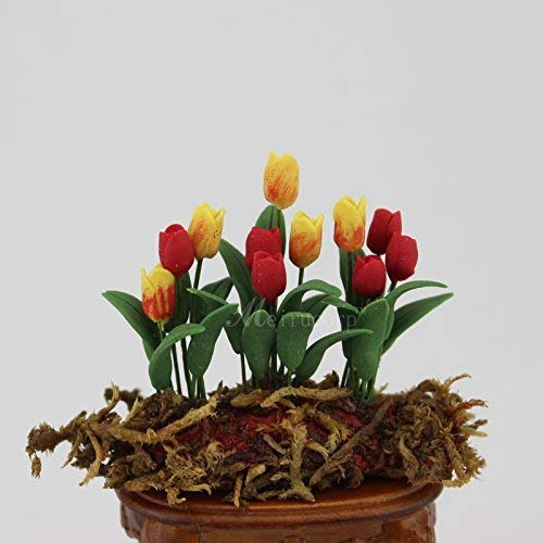 Plante miniature tulipes 1:12 Meirucorp Dollhouse 09913 pour animer vos décors