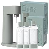 Mysoda Sage Green Woody Sparkling Water Maker With Extra Carbonation Bottles - Silent Carbonated Water Machine Made of Renewable Wood Composite...