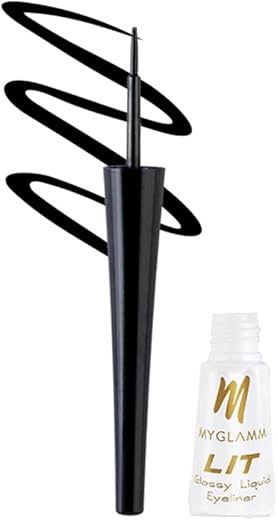 MyGlamm LIT Glossy Liquid Eyeliner-Black Party-3.5ml
