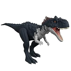 Jurassic World Dominion Roar Strikes Rajasaurus Dinosaurio figura de acción con sonidos, juguete +4 años (Mattel HDX45)