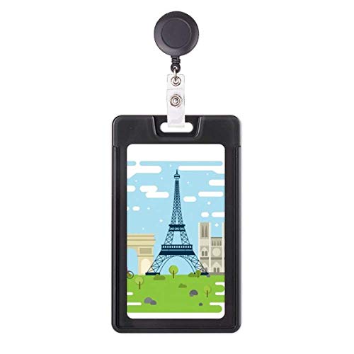 Porte-badge rétractable Tour Eiffel pour le bureau et l'hôpital