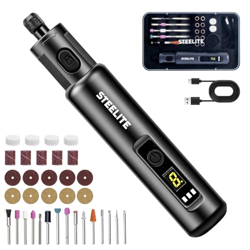 STEELITE Mini Cordless Rotary Tool Kit 6-Speed with 50 Accessories