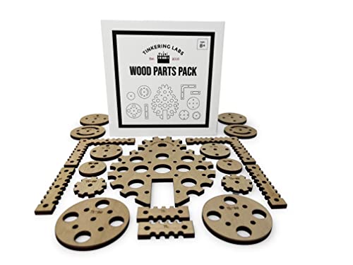 Tinkering Labs Wood Parts Pack | Complete Set of Wood Parts for The Electric Motors Catalyst STEM Kit