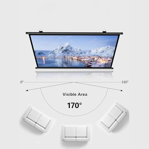 Pantalla de proyección manual 60" 16:9 para cine en casa miniatura 4