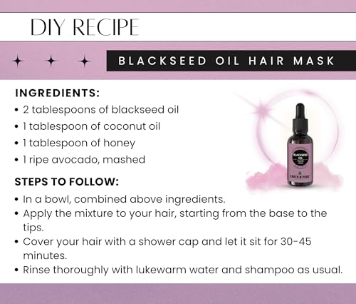 Image of Earth N Pure Black Seed Oil (Kalonji Oil) for Hair & Skin Care - 100% Pure Cold Pressed Nigella Sativa for Hair Strength, Scalp & Nourishing Skin - 15ml