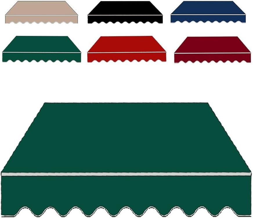 Tela de repuesto para patio impermeable verde contra filtraciones de lluvia en toldo de 500x300