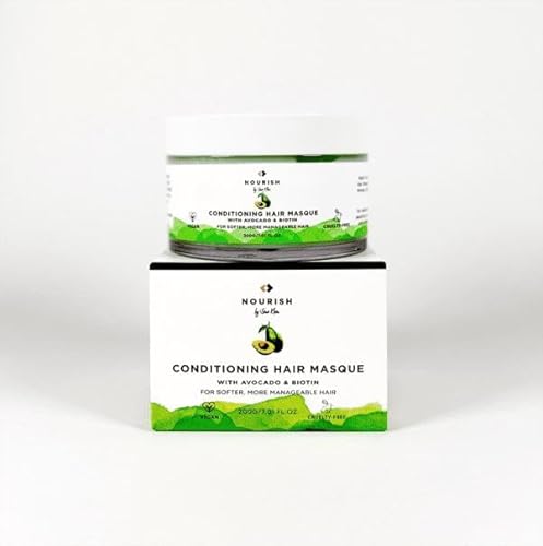 Biotin & Avocado Hair Masque With Shea, Coconut and Argan Oil To Hydrate and Restore | Vegan Hair Masque For Dry Damaged Hair With Natural Ingredients