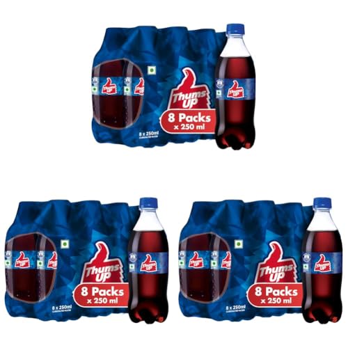 Image of Thums Up Soft Drink | PET Bottle, 250 ml (Pack of 24)