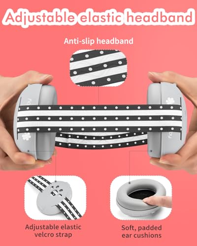 Image of Baby Ear Protection, Noise Cancelling Headphones for Babies, Noise Reduction Earmuffs for Infant and Toddlers up to 36 Months