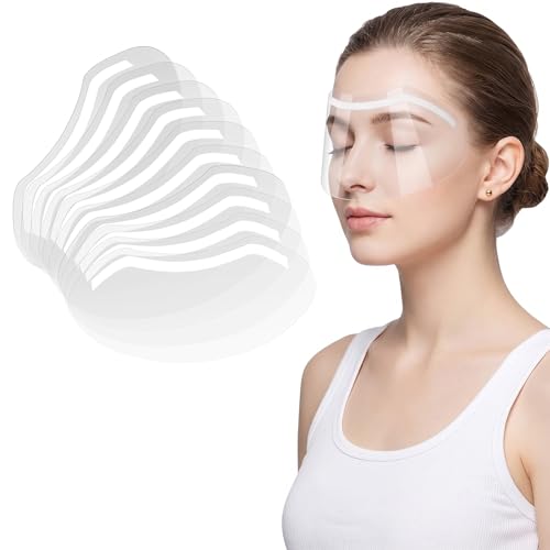 IDRBEH 32 Piezas Visera Cara Transparente Set, Protección Facial y Ojos, Face Shield de Plástico, Gafas de Protección de Ducha, Parche de Protección Ocular para Peluquería, Maquillaje Permanente