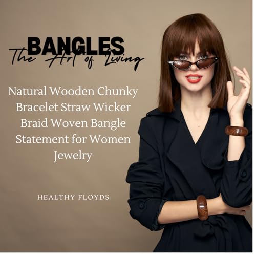 Image of Handcrafted Natural Wooden Bangles Set | Elegant Eco-Friendly Jewelry for Women | Artisan Wood Bracelets - Christmas Gift for Her