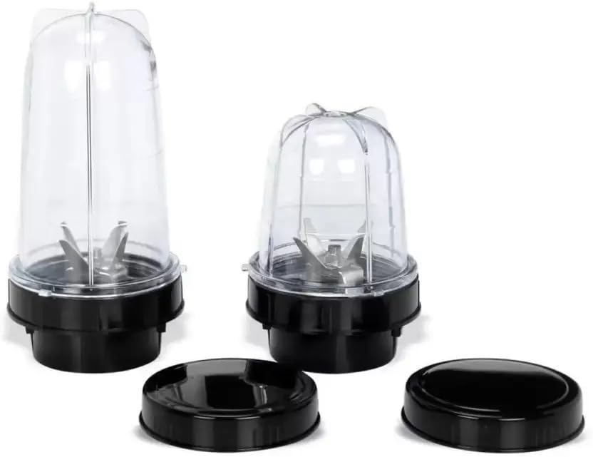 bullet jar set of 2 (530 ml & 350 ml) compatible with mixer grinder for smooth blending and efficient juice extraction(880 ml) (only jar)