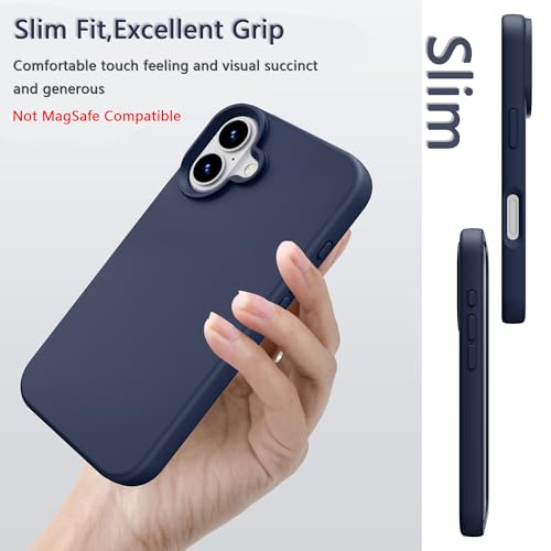 Image of iPhone 17 Case Silicone,Soft Microfiber Lining(Midnight Blue)