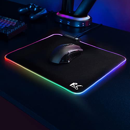 NanoRS RS704 Gaming Mouse Mat with LED RGB Lighting and Non-Slip Rubber Base 30 x 25 cm Non-Slip Desk Mat Mouse Pad (300 x 250 x 4 mm) - Image 3