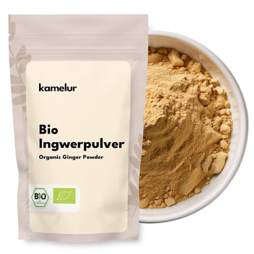 Kamelur Bio Ingwerpulver - 250g - Ingwer gemahlen als Grundlage für Ingwer Tee - Aromatisches...