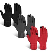 Evridwear Mens Thermal Winter Touch Screen Gloves with Elastic Cuff for Cold Day