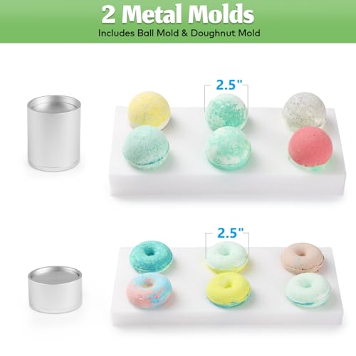 Bath Bomb Press Machine Easy Demolding Design Includes Premium Aluminum Bath Bombs Molds Home DIY Bath Bomb Making Kits for Shower Steamers and Shampoo Bars - Thumbnail 5