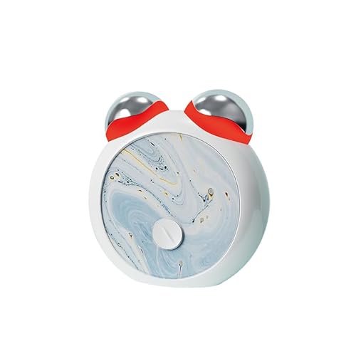 Microcurrent Facial Device for Beginners, Jawline Sculpting & Toning Tool with Gentle Waves for Face Liftin Contouring and Double Chin, Mini True Beauty Glow Ho Ski Car (White)