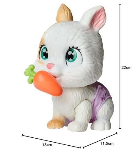 Simba 105953052 – Pamper Petz Hase, mit Trink- und Nässfunktion, Spielzeughase für Kinder ab 3 Jahren, Häschen zum Spielen, mit Überraschung und magischer Pfote