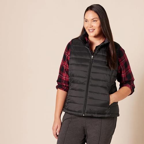 Amazon Essentials W-S17AE10008-BLA-L Women'S Lightweight Water-Resistant Packable Puffer Vest thumb #5