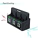 EVPEAK DP2 35W/CH 3.5A/CH 3 Ports Intelligent Battery Charger for Parrot Bebop 2 Drone Battery (Batteries NOT Included)