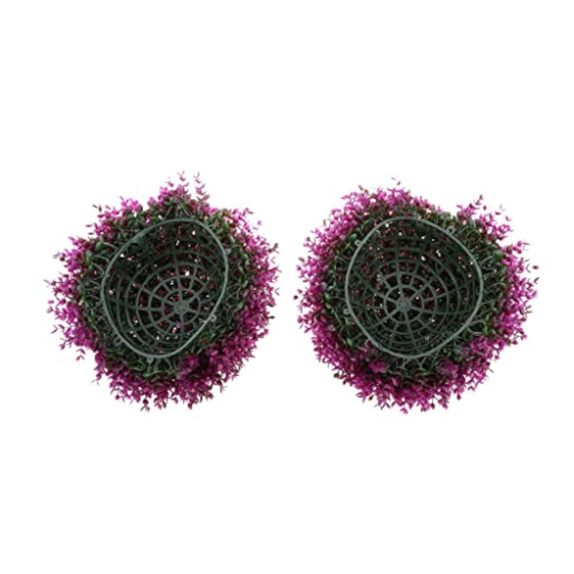 Artificial Topiary Ball Decorative Garden Plant, Purple 34cm