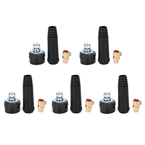 European Style Welding Quick Connector Set 10-25mm 5 Pairs Long Round Type for Welding Machines Industrial Equipment Accessories