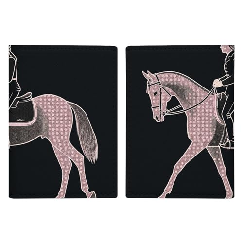 Étui passeport voyage motif cheval de dressage pour vos déplacements