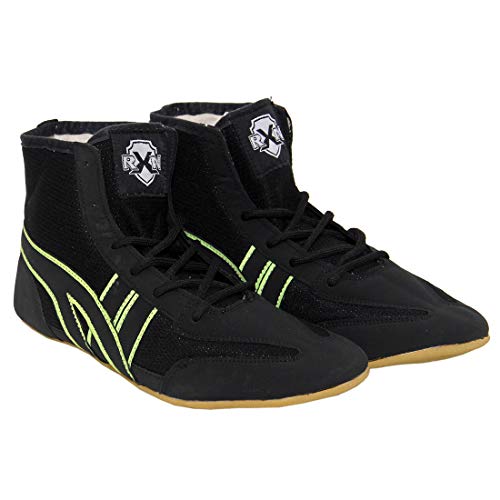 Image of RXN Men's Faux Leather Wrestling Shoes with Rubber Sole for Training