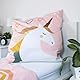 Theonoi Set 2 teilig Kinder Bettwäsche Bettbezug Wendebettwäsche 135x200 80x80 Baumwolle Kinderbettwäsche Öko-Tex Standard Deutsche Standardgröße (Unicorn)