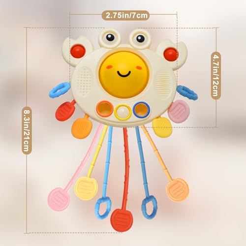 ZephyrCraft Montessori Spielzeug, Sensorik Spielzeug in Krabbenform, geeignet für 18 Monate+. Ideal als Motorikspielzeug zur Förderung der Feinmotorik und perfekt für Spielzeug für Flugreisen
