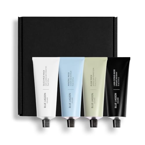 Blue Lagoon - Máscaras faciales bioactivas para el cuidado de la piel, máscara de barro de sílice, máscara de algas, máscara mineral, máscara exfoliante de lava, purifica, hidrata, exfolia y nutre la