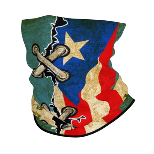 Polainas De Cuello Guatemala Guatemala Y Puerto Rico Puerto Rico Bandera Puertorriqueña Vintage Combinada Cuello Bufanda Prima Sombreros Respirable Pasamontañas para Al Aire Libre Adulto Hombre