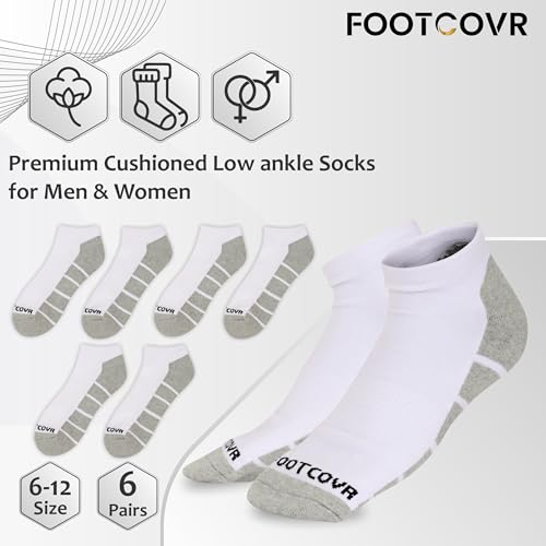 Cushioned Low ankle Socks for Women & Men - 6 Pair Ultra Soft Low ankle Socks Breathable Cotton Socks2