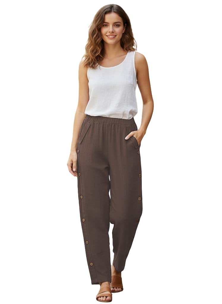 SNITCH Women's Trousers | Loose Fit Design | Stylish Korean Style Look | Formal Pant for Women | Trendy Fashion Styling | Easy Movement | Excellent for Casual (5192) in neutral